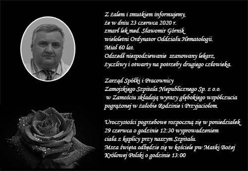 Żegnamy Doktora Sławomira Górnika
