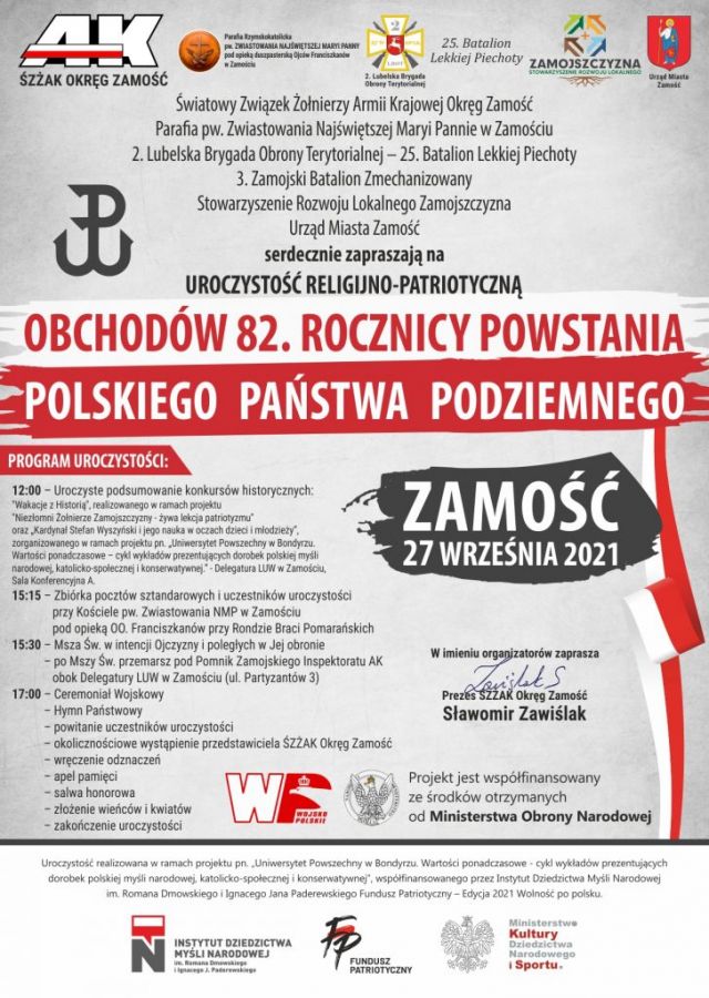 82. rocznica powstania Polskiego Państwa Podziemnego