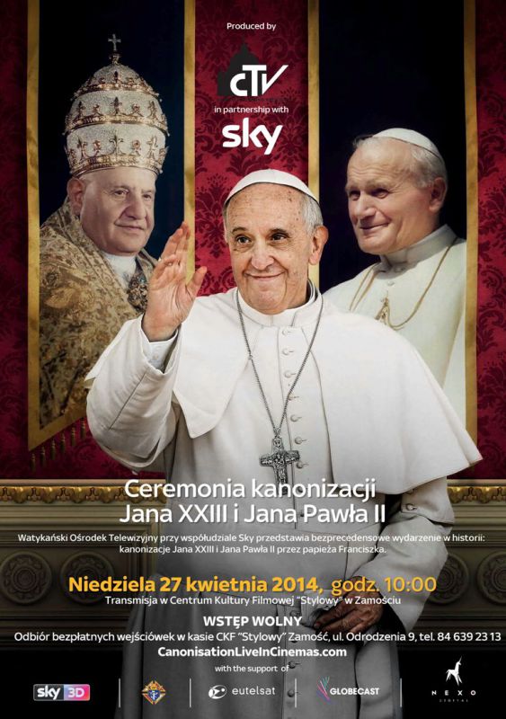 Transmisja z uroczystości kanonizacji Jana Pawła II